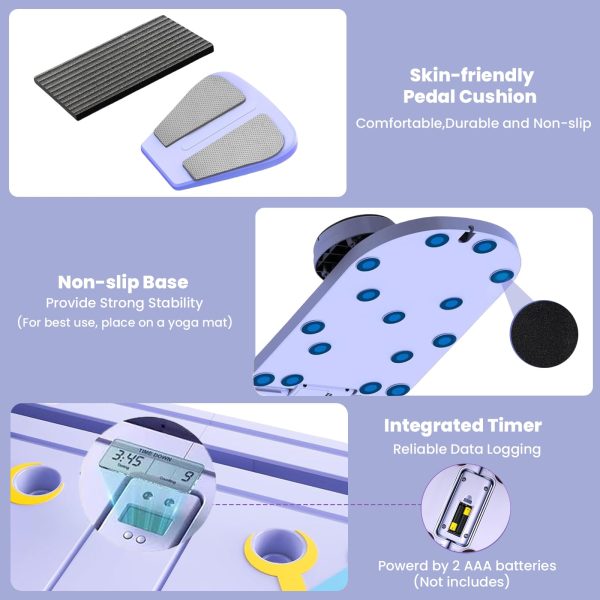 Pilates Board-Pilates Reformer Set 6 in 1 Multifunctional Abdominal Pilates Board for Home Workout Equipment, Foldable Pilates