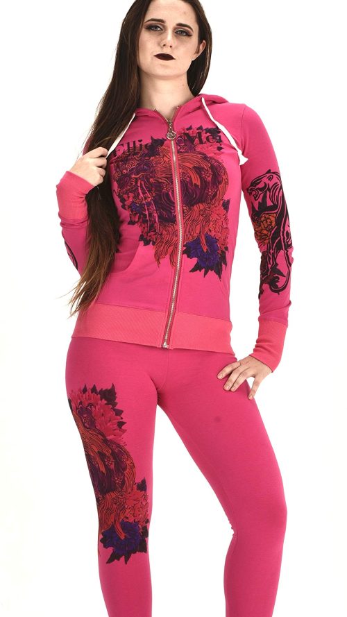 Women's Four Way Stretch Yoga Sets Lion Print Tiger Embroidery EMW18002