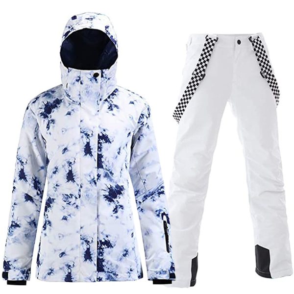 Ski jacket Snowboard Jacket Womens High Windproof Colorful Snow Jacket Pants Set