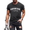 Running Shirts for Men Funny Runner Quotes T-Shirt Quick Dry Athletic Gym Active Tees Moisture Wicking Sport Tops