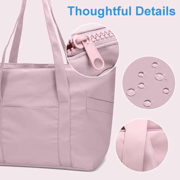 Tote Bag for Women, Travel Essentials Large Tote Bag with Zipper, Top Handle Handbag for Travel, Work