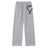 Wide Leg Sweatpants Women Baggy Graffiti Heart Lounge Pants with Pockets