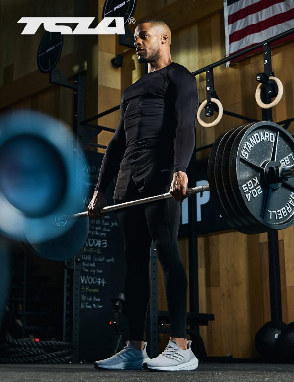 Men's UPF 50+ Mock Long Sleeve Compression Shirts, Athletic Workout Shirt, Base Layer for Water Sports