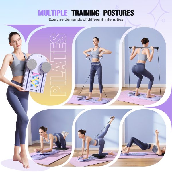 Professional Pilates Reformer Board - Foldable Home and Studio Pilates Equipment for Full Body Workout, Unisex | Portable Gym
