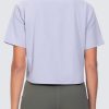 Workout Crop Tops for Women Short Sleeve Shirts Loose Fit Yoga Athletic Basic Cropped T-Shirts