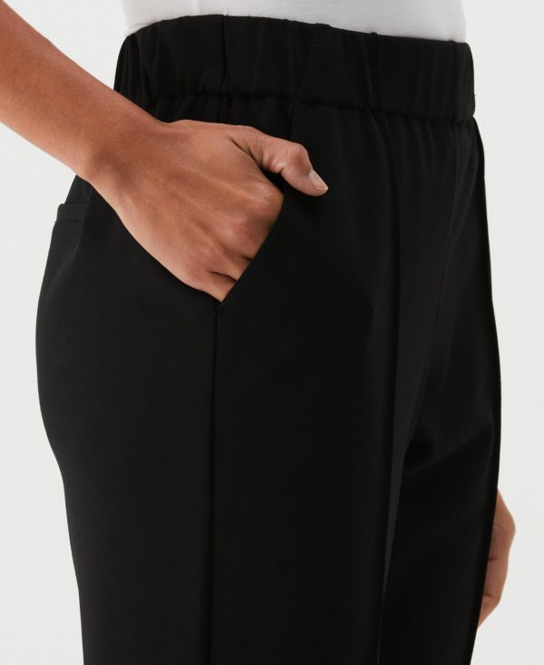 Women's 25.5" Petite Easy Pull-on Pants with Stretch Crepe Fabric, Straight Leg Classic Fit, Cropped Work Slacks