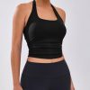 Womens Halter Built in Bra Workout Sports Tank Tops Summer Trendy Backless Going Out Clothing 2025
