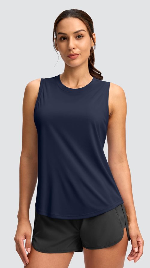 Women's Sleeveless Workout Tops Lightweight Tennis Yoga Athletic Running Shirts Racerback Tank Tops for Women