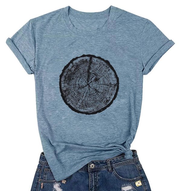 Funny Graphic Women Skinny Pine Tree Shirt Summer Hiking Camping Athletic Tees Nature Casual Comfy Clothes