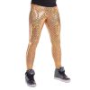 / Funstigators Festival Clothing: Holographic Gold Merman Meggings - Made in USA (Gold Mermaid, L)