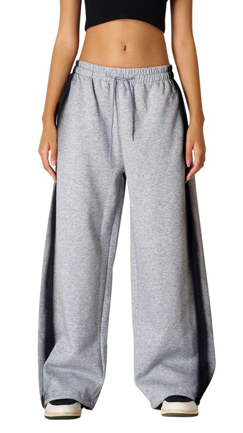 Wide Leg Sweatpants Women Baggy Graffiti Heart Lounge Pants with Pockets