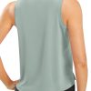 Ice Silk Crop Workout Tank Tops for Women Cool-Dry Sleeveless Loose Fit Yoga Shirts