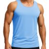 Men's UPF 50+ Tank Top Sleeveless Workout Swim Shirts Quick Dry Muscle Shirt for Bodybuilding Gym Beach