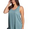 Active Women's Plus Size Sleeveless Relaxed Fashion Workout Yoga Tank Top
