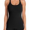 Ribbed Workout Tank Tops for Women with Built in Bra Tight Racerback Scoop Neck Athletic Top