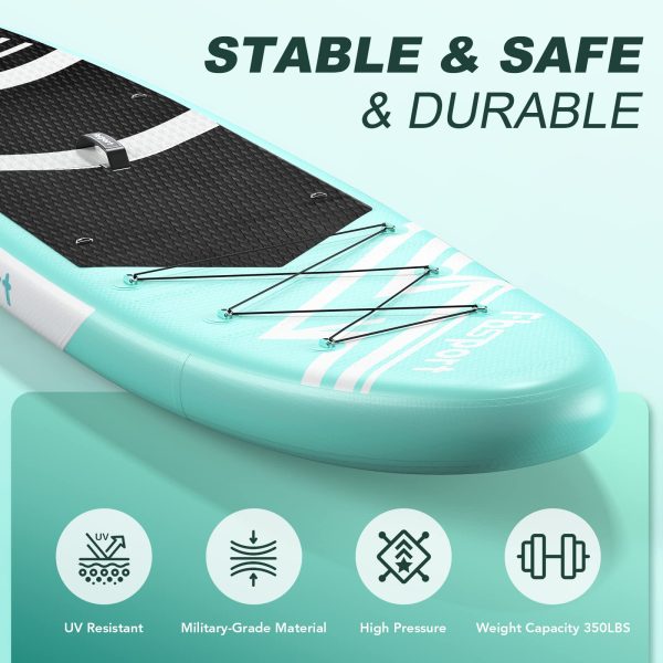 11' Premium Stand Up Paddle Board, Yoga Board with Durable SUP Accessories & Carry Bag | Wide Stance, Surf Control, Non-Slip