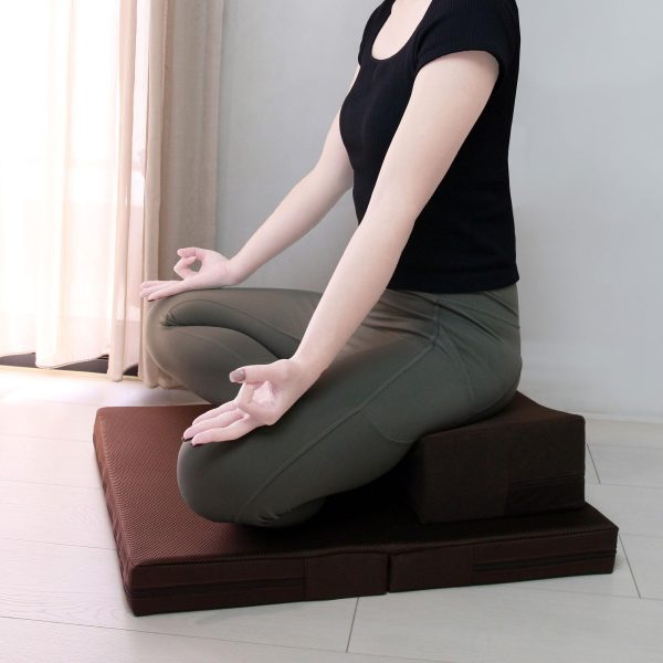 Meditation Cushion - Floor Pillow for Adults - Floor Seating & Meditation Pillow - Yoga Bolster with Washable Cover - High