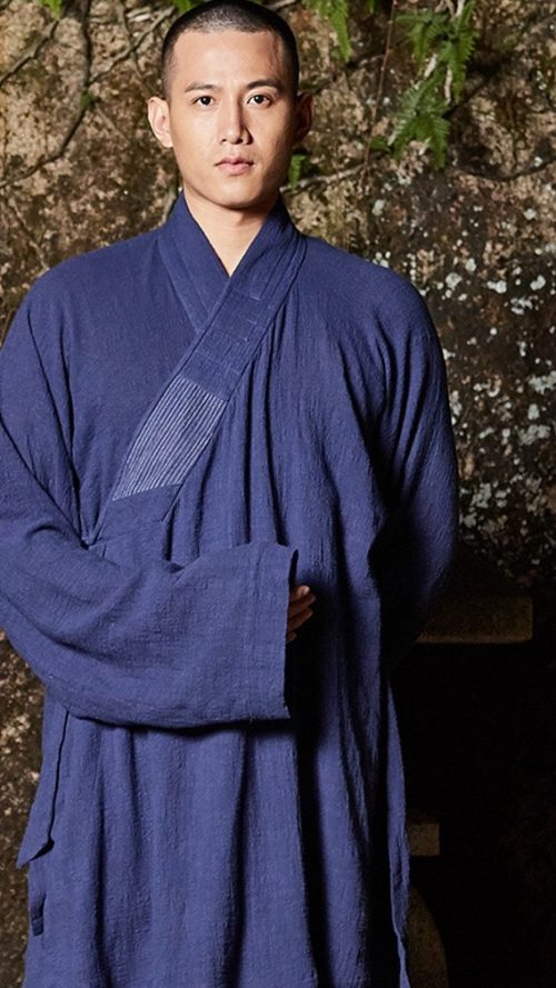 Zen Clothing Sets Monk Buddhist Outfit Long Shirt Wide Leg Pants