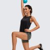 Lightweight Racerback Tank Tops for Women High Neck Workout Athletic Running Sleeveless Shirts