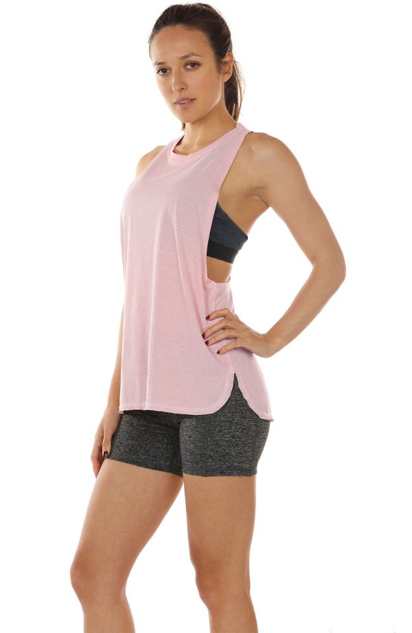 Women's Racerback High Neck Workout Athletic Yoga Muscle Tank Tops