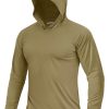 Men's UPF 50+ Sun Protection Lightweight Hoodie Shirts Long Sleeve Fishing Shirts SPF UV Hiking Swim