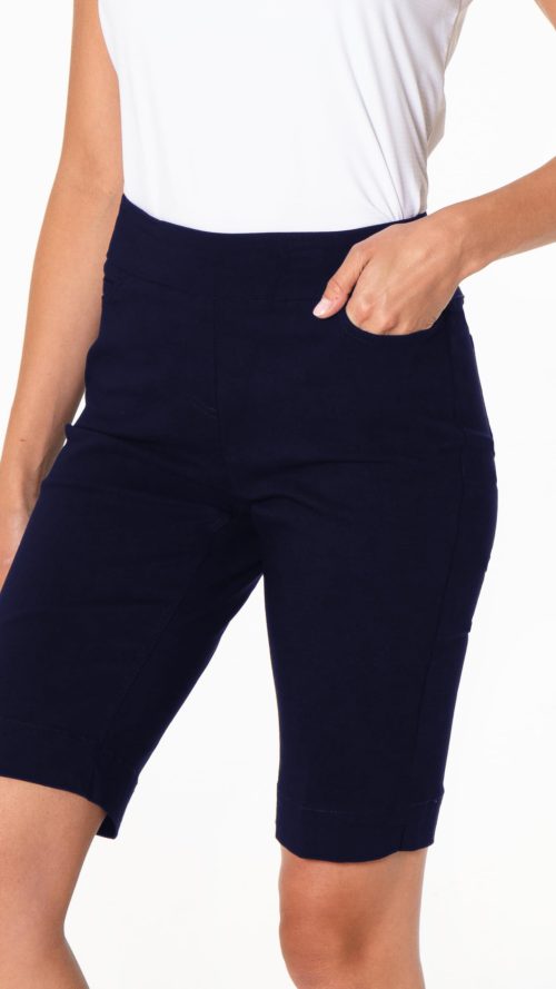 Women's Golf Wide Band Pull On Short with Real Pockets