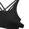 Women's Strappy Sports Bras Fitness Workout Padded Yoga Top Criss Cross Back Cami