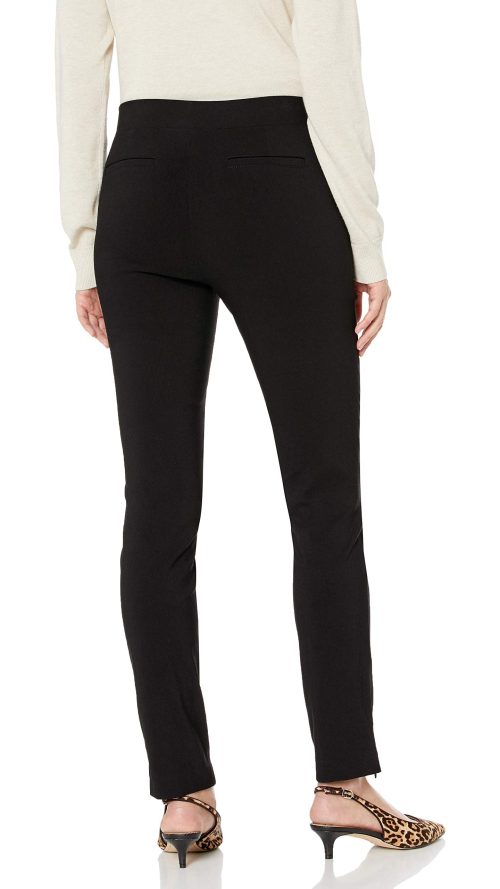 Women's Solid Supreme Stretch Dress Pants with Pull-on Waistband and Pockets, Durable Work Slacks, 30.5" Inseam