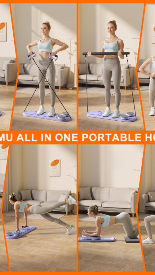 Pilates Board,Multifunctional Rebound Abdominal Board,Foldable Pilates Reformer Set,Ab Core Trainer Machine,Ab Board,Exercise