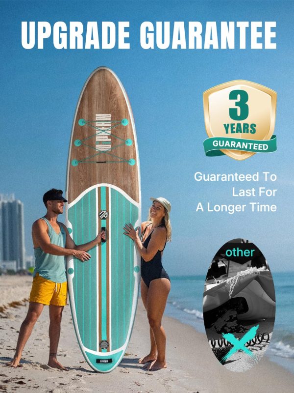 Inflatable Stand Up Paddle Board with SUP Accessories, Anti-Slip EVA Deck, 10’6’’ Inflatable Paddle Boards for Adults & Youth of