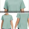 Women's Short Sleeve Workout Shirts Breathable Yoga T-Shirts with Side Slits Athletic Tee Tops
