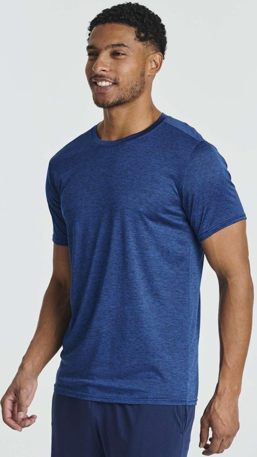 5 Pack: Men’s Short Sleeve Dry Fit Active Crew Neck T Shirt - Athletic Running Gym Workout Tee Tops