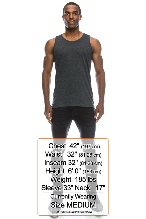Mens Hipster Hip Hop Basic Tank Top Soft Premium Cotton Jersey Shirts, Small - 3XL Available