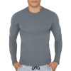 Men’s Dry Fit Soft Crew Neck Long Sleeve Shirt Fitted Top