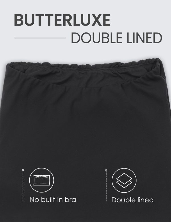 Butterluxe Double Lined Tube Tops for Women Going Out Crop Sleeveless Tank Bandeau Strapless Casual Shirts