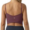 Women's Dreamlux Crop Tank Tops with Built in Bra Adjustable Spaghetti Strap Workout Yoga Camisole