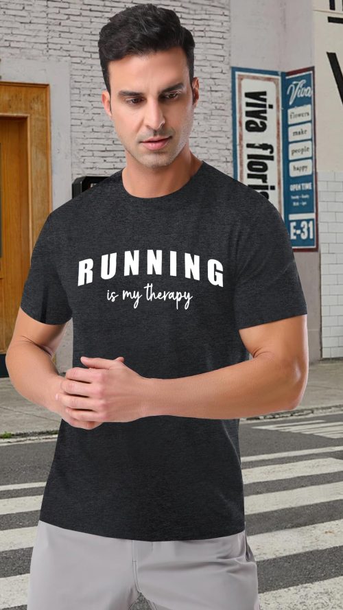 Running Shirts for Men Funny Runner Quotes T-Shirt Quick Dry Athletic Gym Active Tees Moisture Wicking Sport Tops