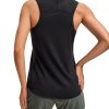 Lightweight Racerback Tank Tops for Women High Neck Workout Athletic Running Sleeveless Shirts