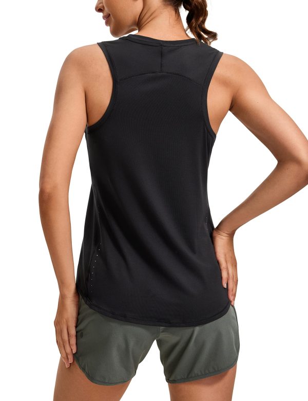 Lightweight Racerback Tank Tops for Women High Neck Workout Athletic Running Sleeveless Shirts