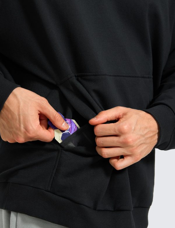 Mens Fleece Hoodies Basic Casual Hooded Sweatshirts Long Sleeve Pullover Workout Tops with Pocket