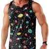 Men's Funny Tank Top Summer Beach Casual Fashion Print Tank Tops for Men Cool Gym Workout Athletic Sleeveless Shirts