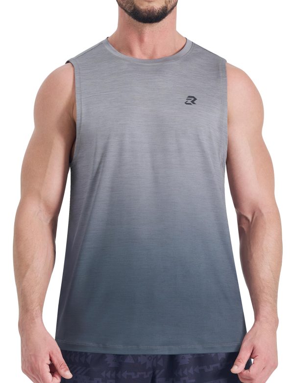Men's Tank Tops Quick Dry Workout Muscle Sleeveless Shirts Summer Gym Athletic Shirt for Swim Beach Running