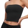 Butterluxe Double Lined Tube Tops for Women Going Out Crop Sleeveless Tank Bandeau Strapless Casual Shirts