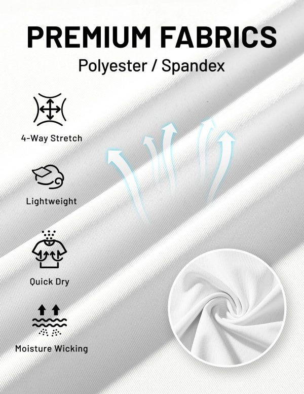 Men's Workout T Shirts Dry Fit Short Sleeve Athletic Gym Running Lightweight Performance Tee Tops, Polyester, UPF 50+