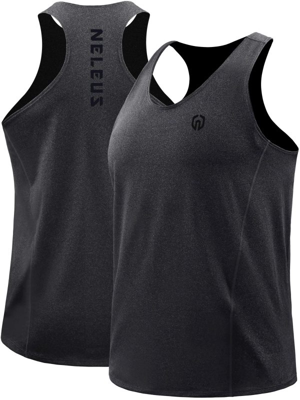 Men's 3 Pack Running Tank Top Dry Fit Y-Back Athletic Workout Tank Tops