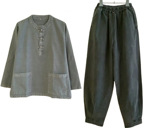 Men Women Cotton 100% Embroidery Shirt or Pants Zen Meditation Clothing