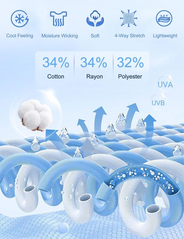 Men's Tank Top UPF 50+ Cotton Sleeveless Shirt Lightweight Casual Gym Workout Shirts Cooling Muscle Tee Shirt