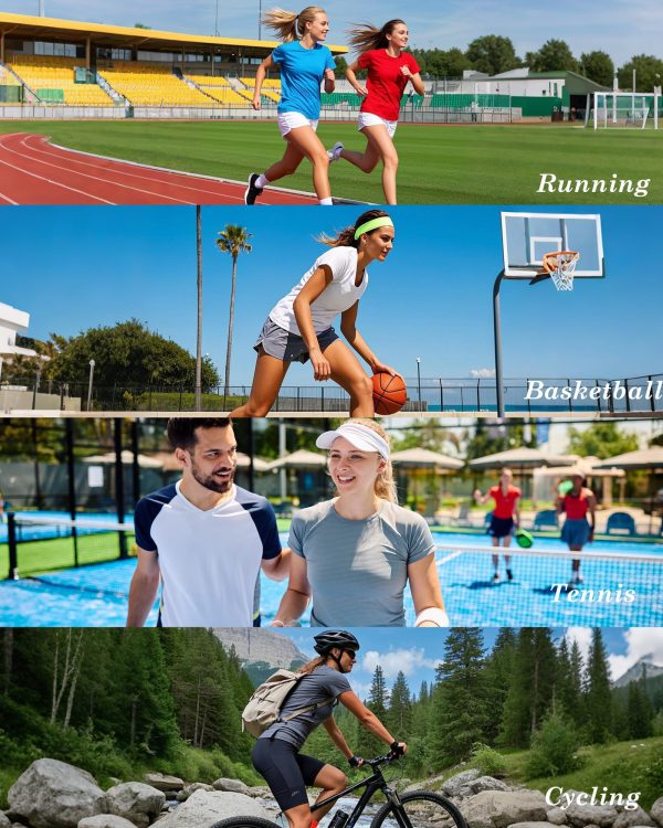 6 Pack Workout Tops for Women Short Sleeve UPF Sun Protection Athletic T Shirts Quick Dry Tennis Yoga Running Crew Neck Tee