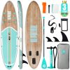 Inflatable Stand Up Paddle Board with SUP Accessories, Anti-Slip EVA Deck, 10’6’’ Inflatable Paddle Boards for Adults & Youth of
