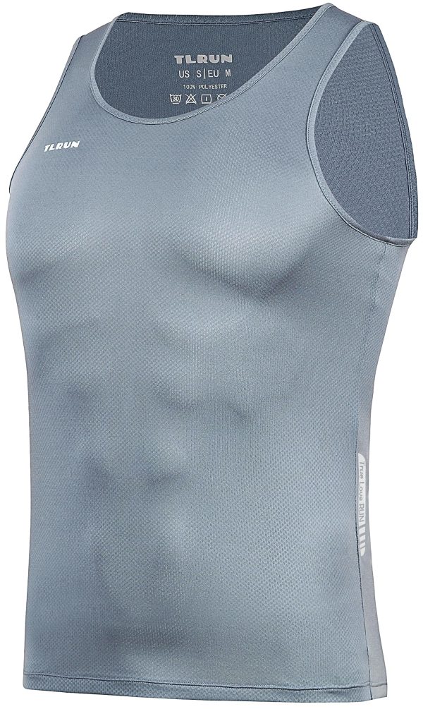 Men's Running Tank Top Ultra Lightweight Marathon Singlet Shirts Dry Fit Workout Sleeveless T-Shirt